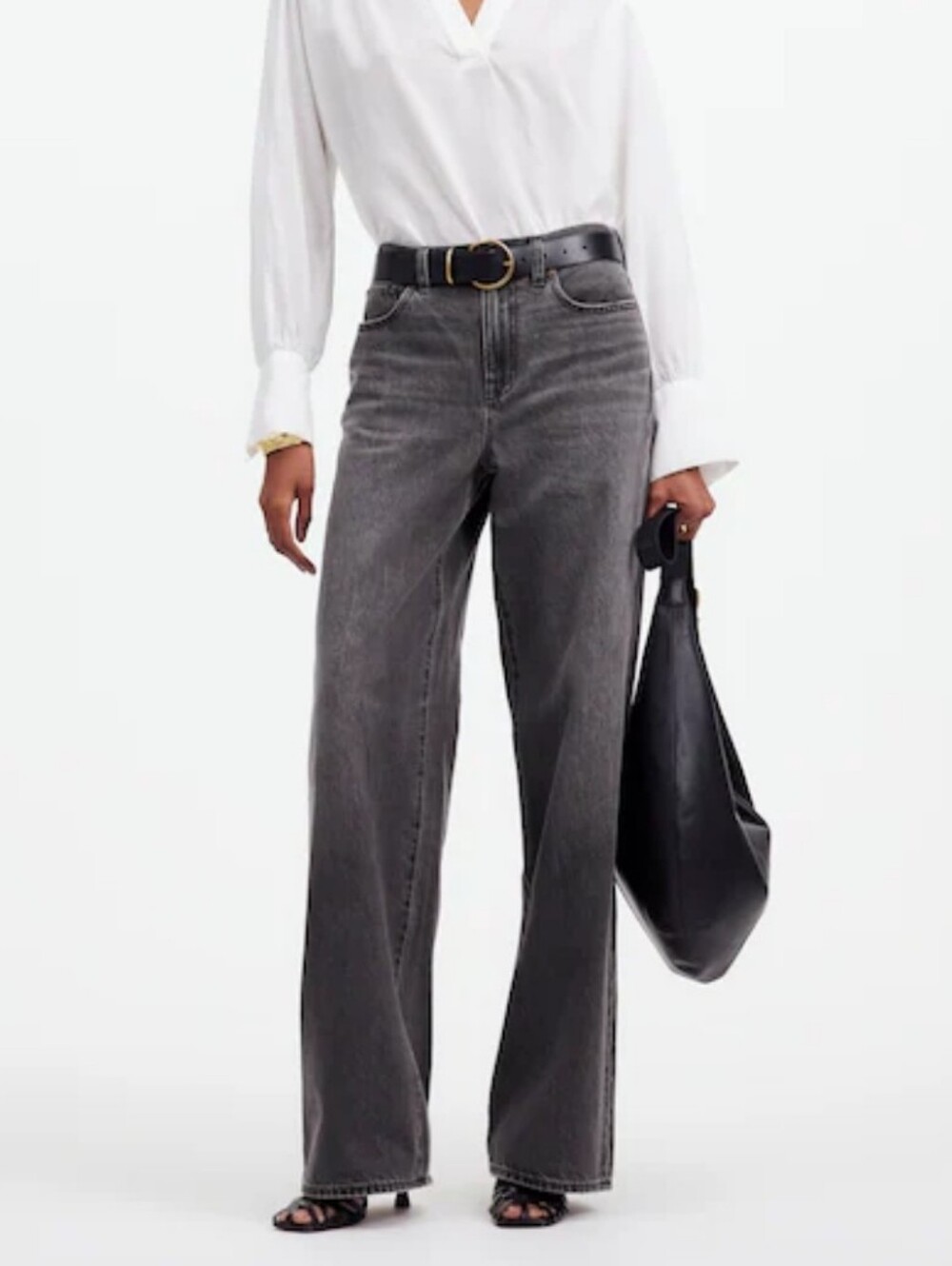 Madewell Superwide-Leg Jeans Kingswood Wash Distressed 100% Cotton Size 31